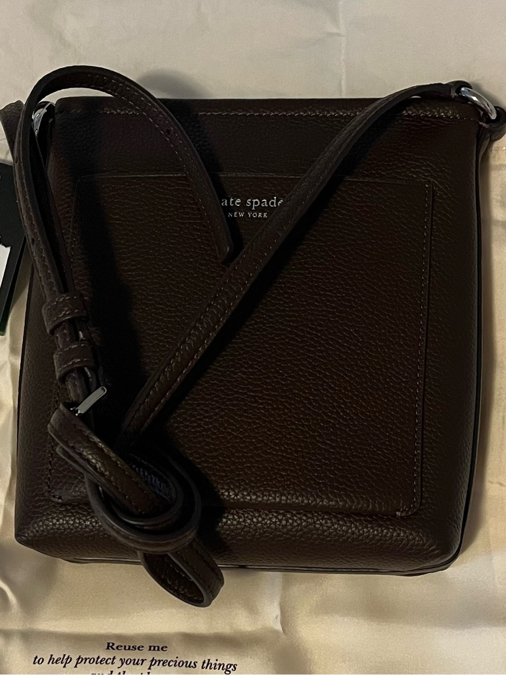NWT Kate Spade Ava Swingpack Crossbody Bag in Dark Chocolate Brown (Hot Fudge)